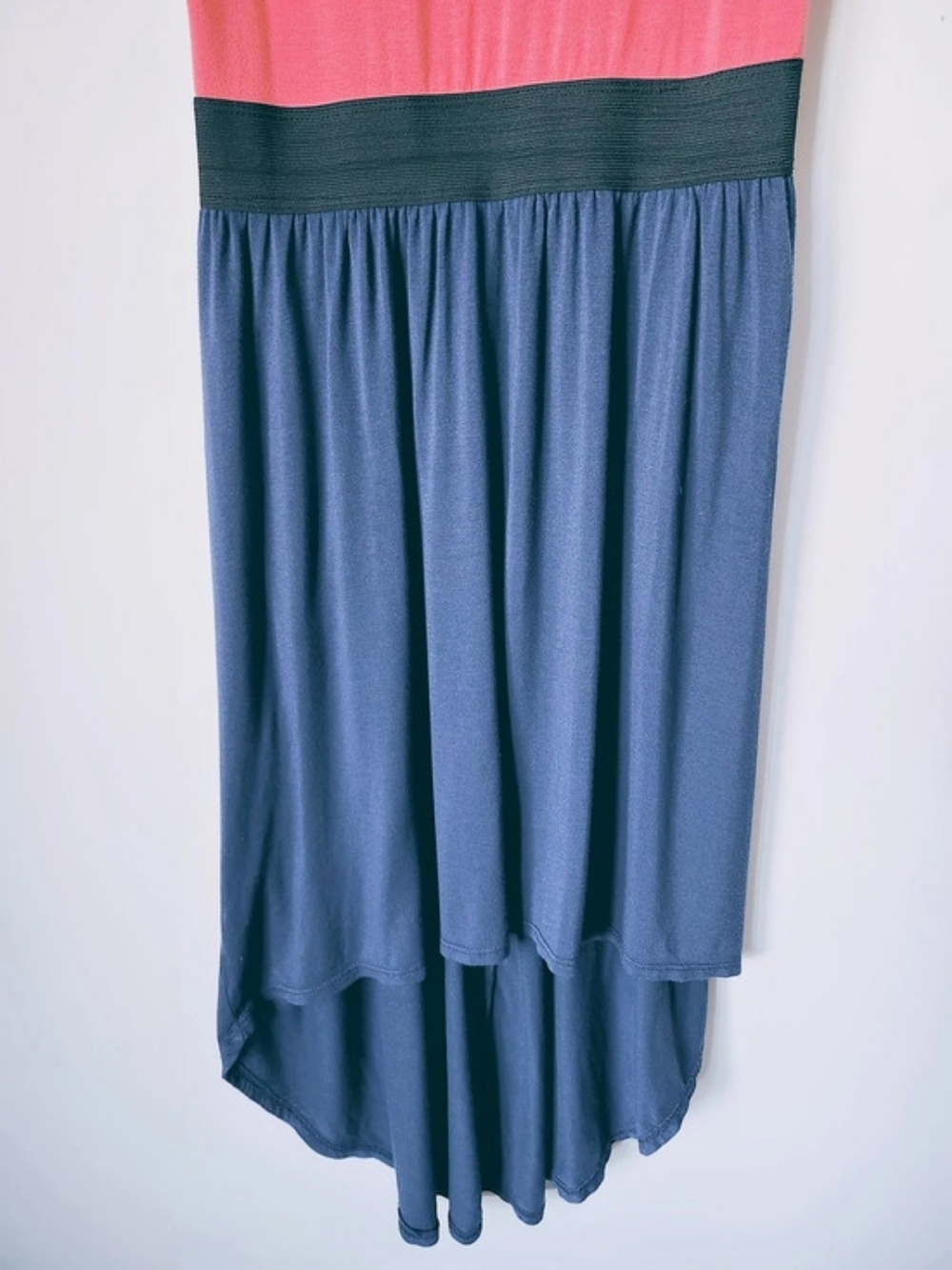 Pink & Blue Color Block High-Low Dress - Picture 6 of 6
